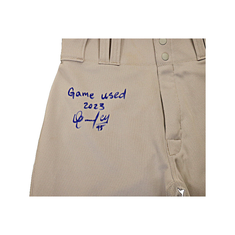 Oswaldo Cabrera New York Yankees Autographed and Inscribed "Game Used 2023" Road Pants