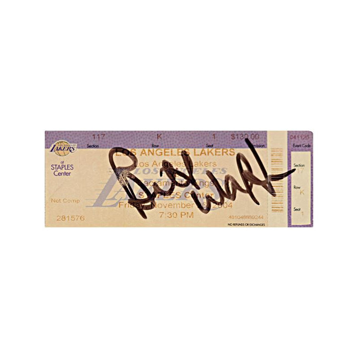 Bill Walton Blazers Clippers Celtics Autographed Los Angeles Lakers Game Ticket (JSA Auth)