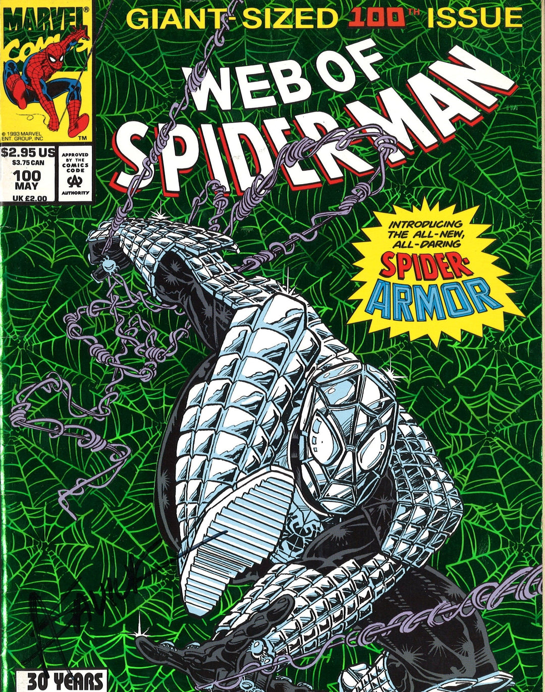 Alex Saviuk Autographed Web Of Spider-Man Comic Book
