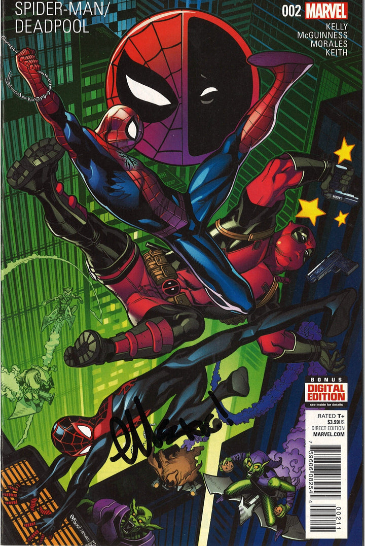 Ed McGuinness Autographed Spider-Man Deadpool Comic Book Dynamic Forces