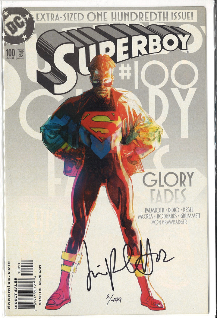 Jimmy Palmiotti Autographed Superboy Comic Book Dynamic Forces