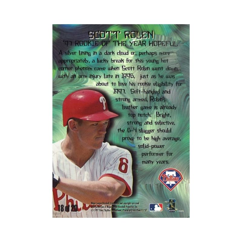 1997 Fleer Scott Rolen Rookie Sensations Autograph (CX Auth)