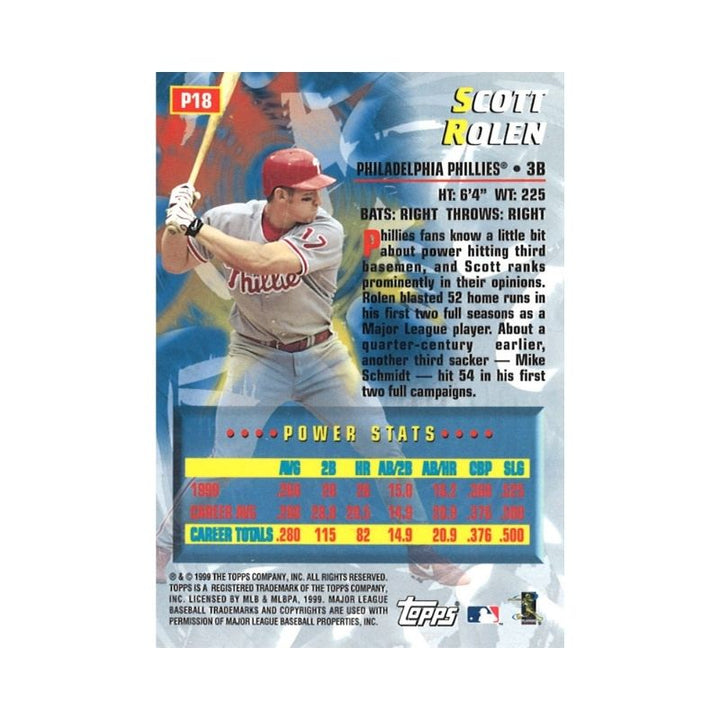 2000 Topps Power Players Scott Rolen Autograph (CX Auth)