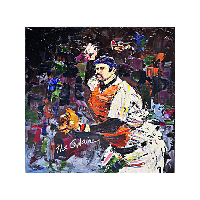 Thurman Munson New York Yankees "The Captain" Original Stephanie Reiter Artwork - 12"x12" on Wood