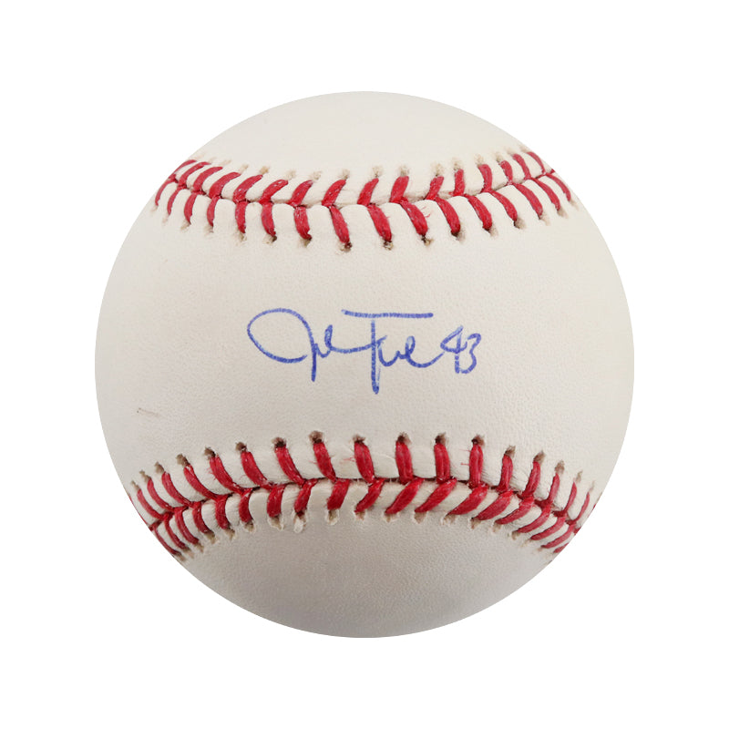 Josh Tomlin Indians, Braves Autographed Signed OML Baseball (Steiner COA)