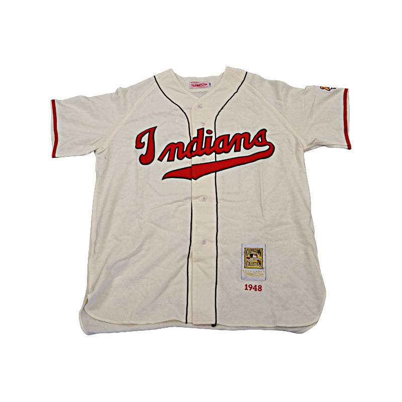 Bob Feller Cleveland Indians Autographed Signed Inscribed Mitchell and Ness 1948 Jersey (JSA COA)