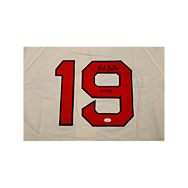 Bob Feller Cleveland Indians Autographed Signed Inscribed Mitchell and Ness 1948 Jersey (JSA COA)