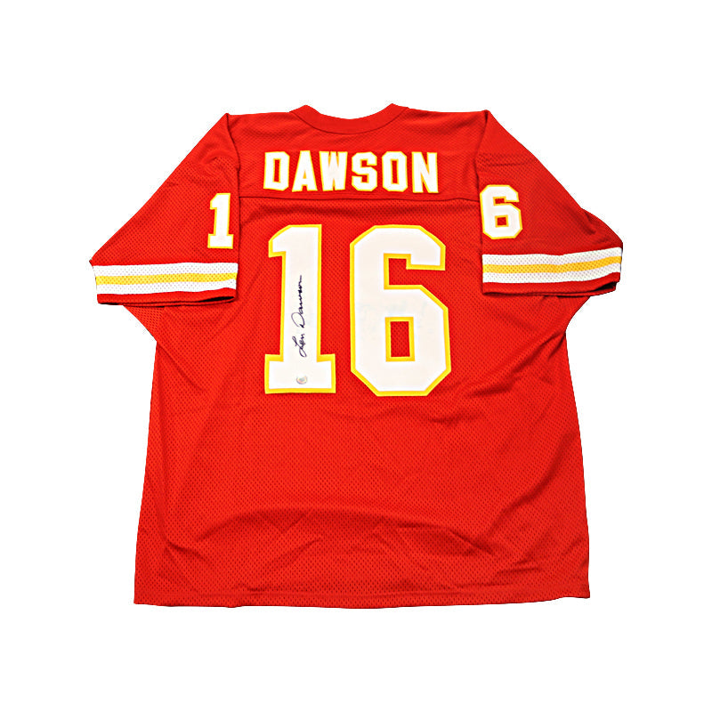 Len Dawson Kansas City Chiefs Autographed Pro Style Red Jersey (Schwartz Sports Holo)