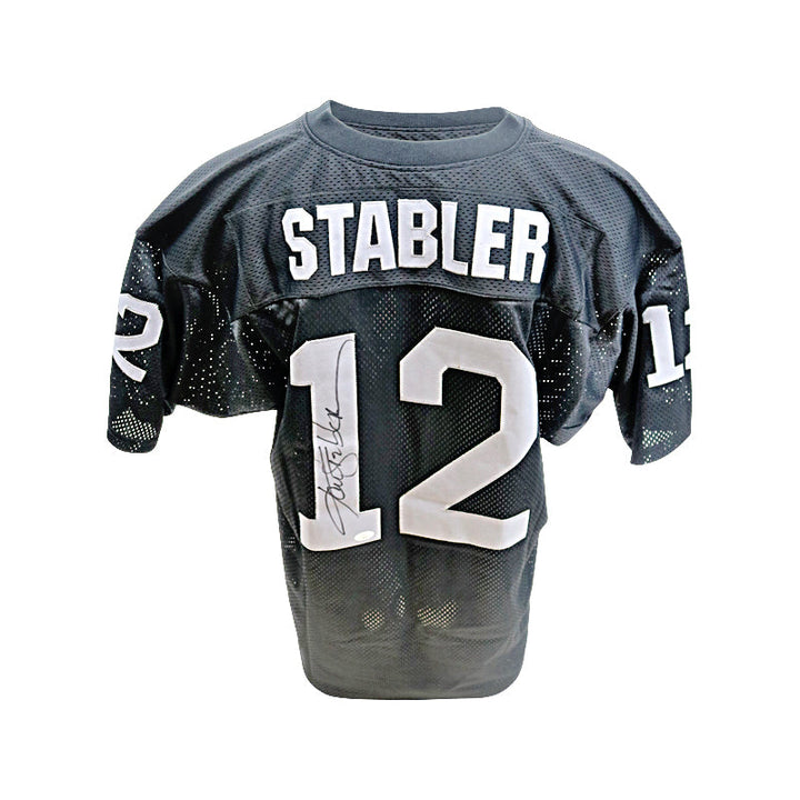 Ken Stabler Oakland Raiders Autographed Signed Custom Black Jersey (JSA Auth)