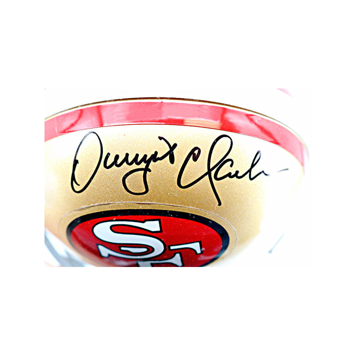 Dwight Clark San Francisco 49ers Autographed Signed Riddell Mini-Helmet (JSA COA)