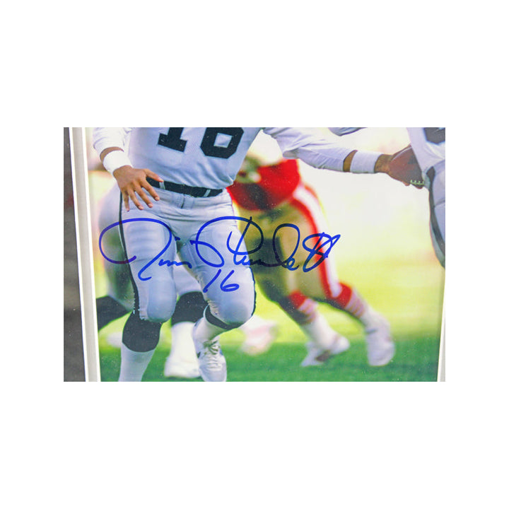 Jim Plunkett Oakland Raiders Autographed Signed Framed 8x10 Photo (JSA COA)