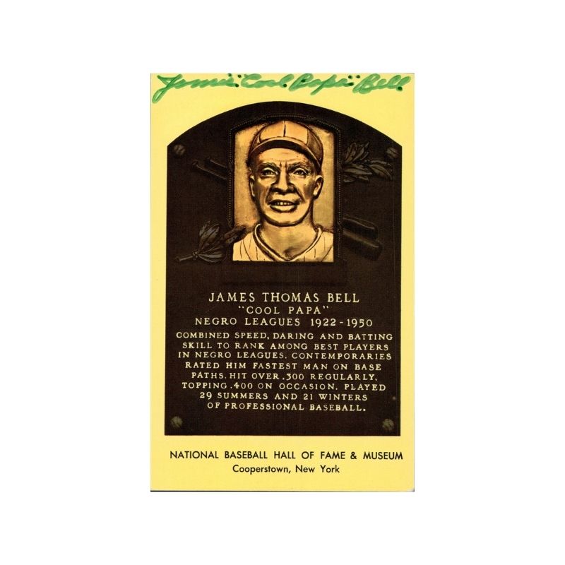 James "Cool Papa" Bell Autographed HOF Plaques (Spencer Ross LOA)
