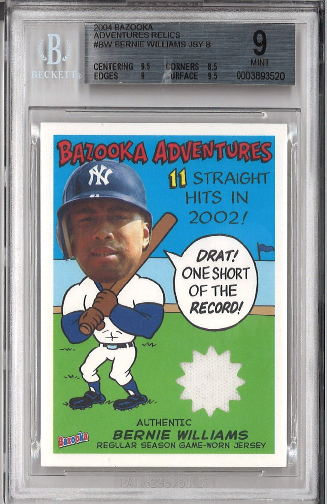 2004 Topps Bazooka Bernie Williams Bazooka Adventures BGS 9 –  CollectibleXchange