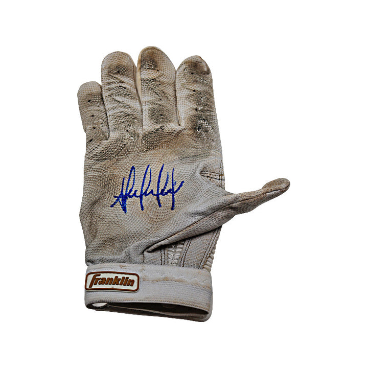 Andres Chaparro New York Yankees Autographed 2023 Spring Training Used Franklin White/Gold Right Batting Glove (Chaparro LOA)