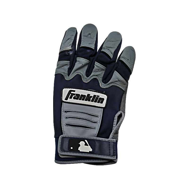 Andres Chaparro New York Yankees Autographed and Inscribed Triple-A Game Used Franklin Navy/Grey Right Batting Gloves (Chaparro LOA)