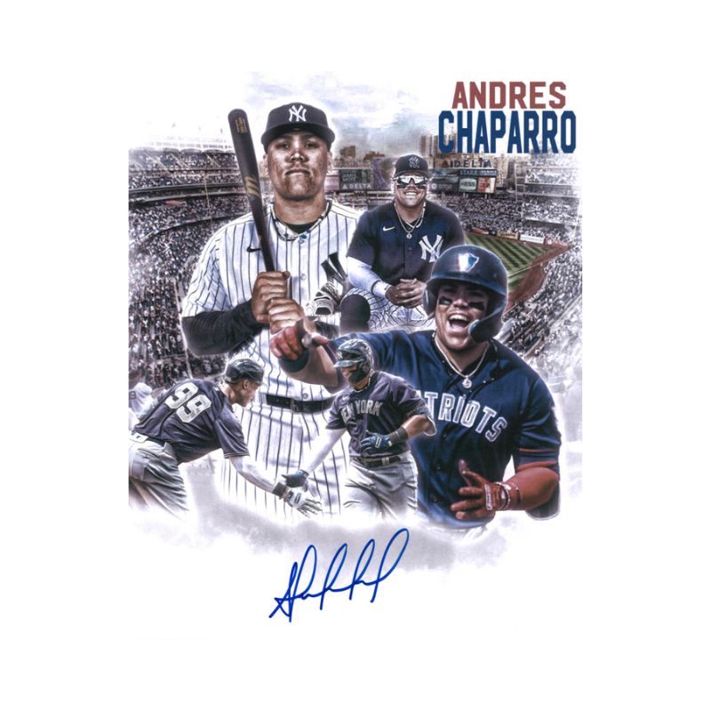 Andres Chaparro New York Yankees Autographed 8x10 Composite Photo (CX Auth)