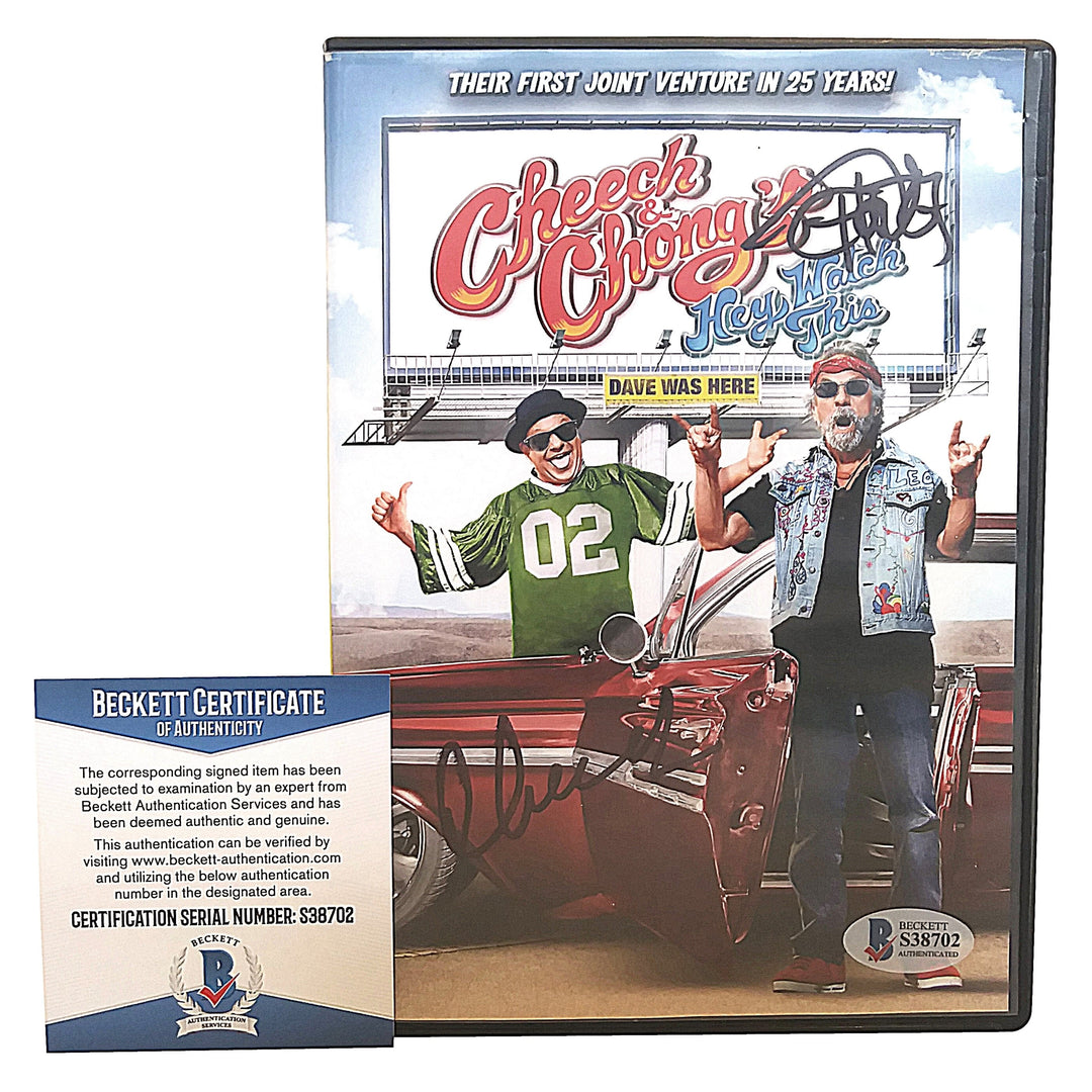 Cheech Marin and Tommy Chong Signed Cheech and Chong Hey Watch This Movie DVD with Beckett BAS Cert