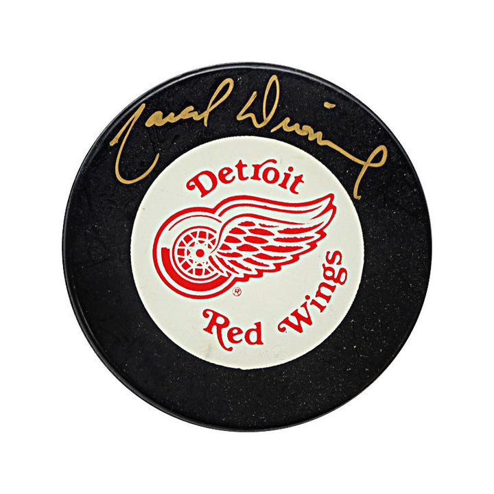 Marcel Dionne Autographed Detroit Red Wings Hockey Puck (JSA Auth)
