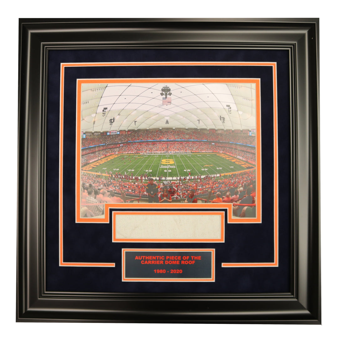 Syracuse University Football Game Photo Framed Collage withAuthentic Carrier Dome Roof - CollectibleXchange