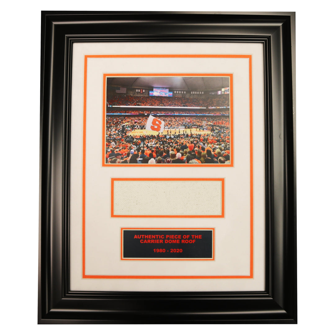 Syracuse University Basketball Game Photo Framed Collage with Authentic Carrier Dome Roof - CollectibleXchange