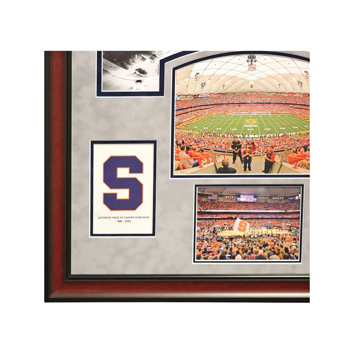 Syracuse University Authentic 2 Pieces of Carrier Dome Roof  Framed 27x27 Collage