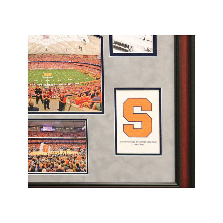 Syracuse University Authentic 2 Pieces of Carrier Dome Roof  Framed 27x27 Collage