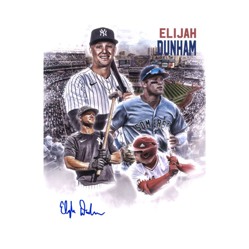 Elijah Dunham New York Yankees Autographed 8x10 Composite Photo (CX Auth)