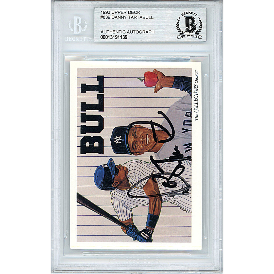 Danny Tartabull New York Yankees Autographed 1993 Upper Deck Baseball Card Beckett BAS Slab Signed