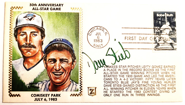 Dave Stieb Toronto Blue Jays and Canadian Baseball Hall of Famer Signed FDC 50th All-Star Anniversary Envelope (PSA)