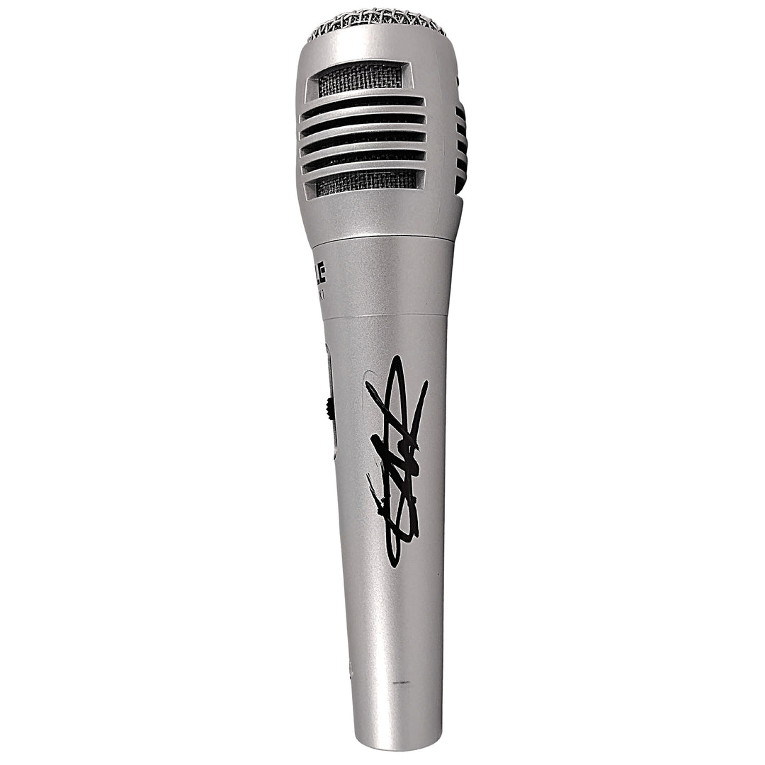 Drew McIntyre WWE Wrestling Champion Autographed Microphone Mic Exact Proof Photo Beckett BAS Signed