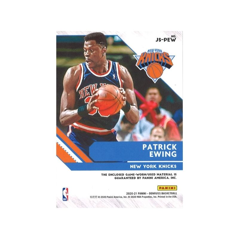 2020-21 Panini Donruss Patrick Ewing Jersey Series Black Autograph (CX Auth)