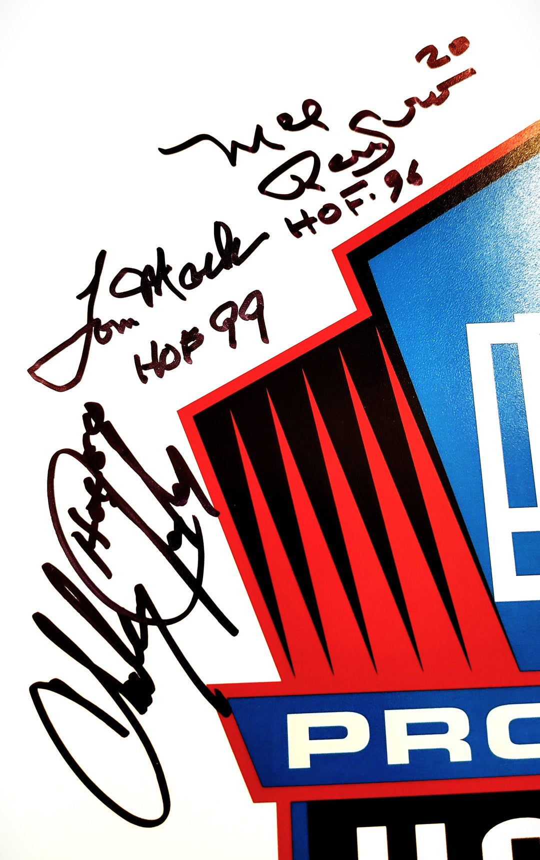 Eight (8) NFL Hall of Famers Signed  Pro Football Hall of Fame 11x14 Logo Photo (JSA COA)