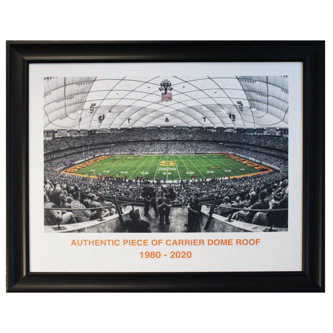 Syracuse University Authentic 20x24 Piece of Carrier Dome Roof of Football Game Embellishment