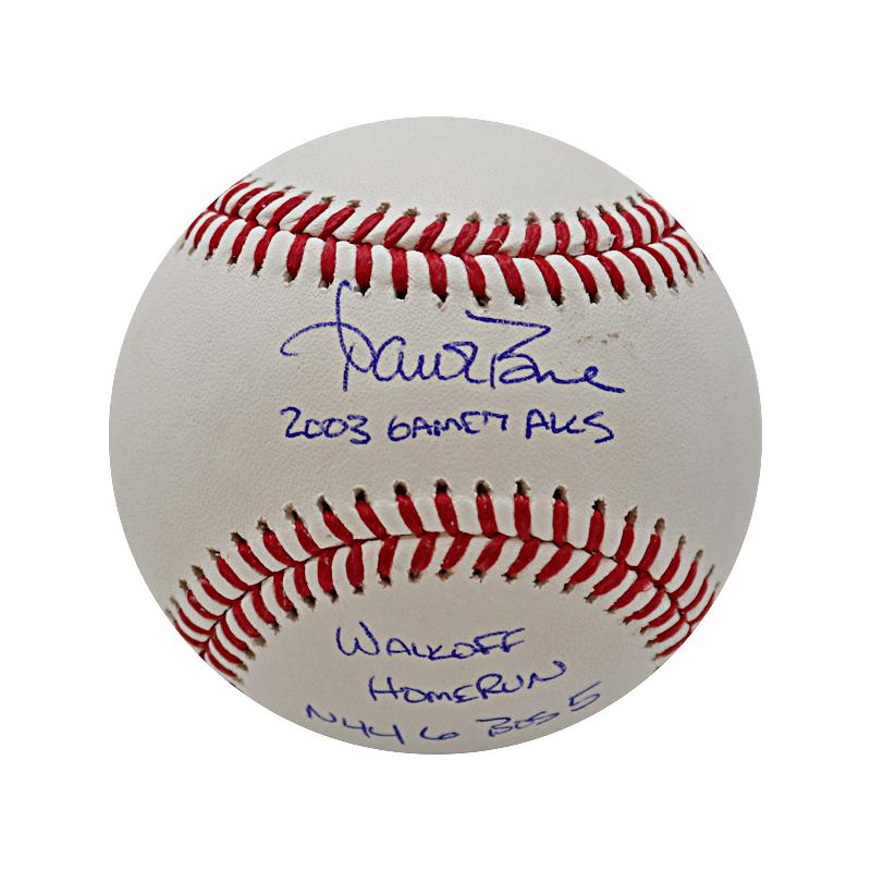 Aaron Boone New York Yankees Autographed Baseball Inscribed "2003 ALCS Game 7 Walkoff HR, NYY 6 - BOS 5" (CX Auth)