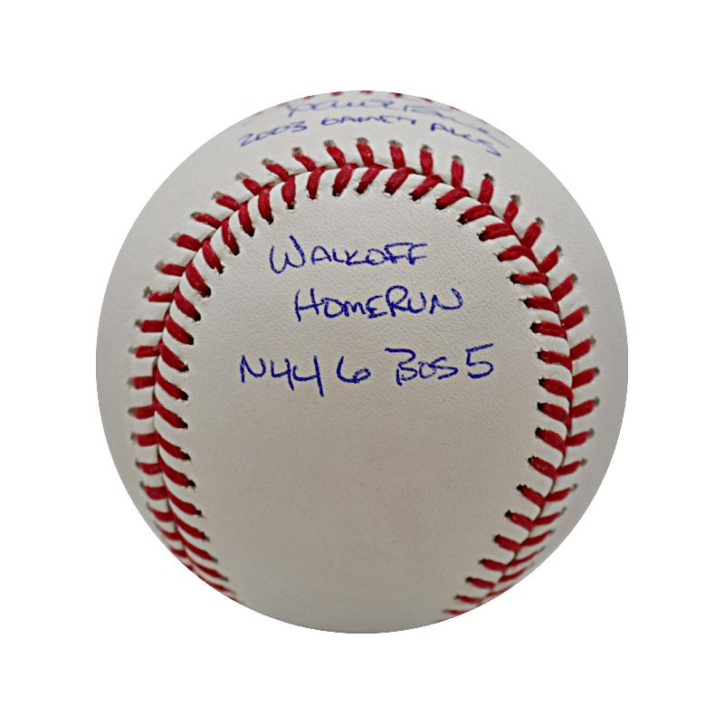 Aaron Boone New York Yankees Autographed Baseball Inscribed "2003 ALCS Game 7 Walkoff HR, NYY 6 - BOS 5" (CX Auth)