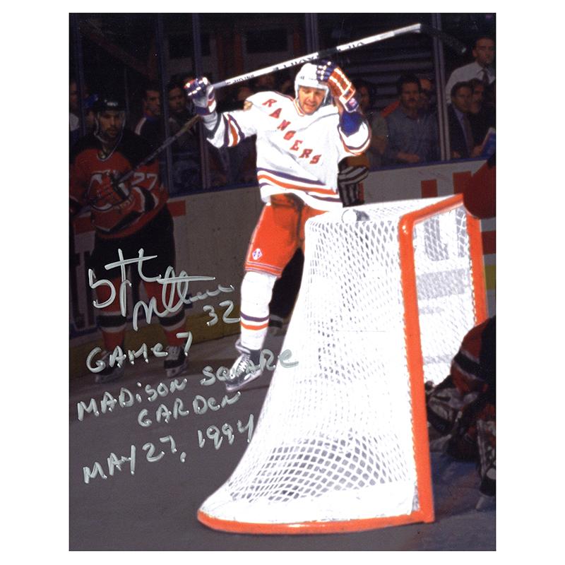Stephane Matteau New York Rangers Autographed & Inscr "Game 7 Madison Square Garden May 27, 1994" 8x10 Photo
