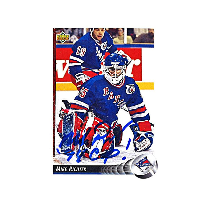 Mike Richter New York Rangers Autographed and Inscribed "94 Cup" 1993 UDA #145 Trading Card