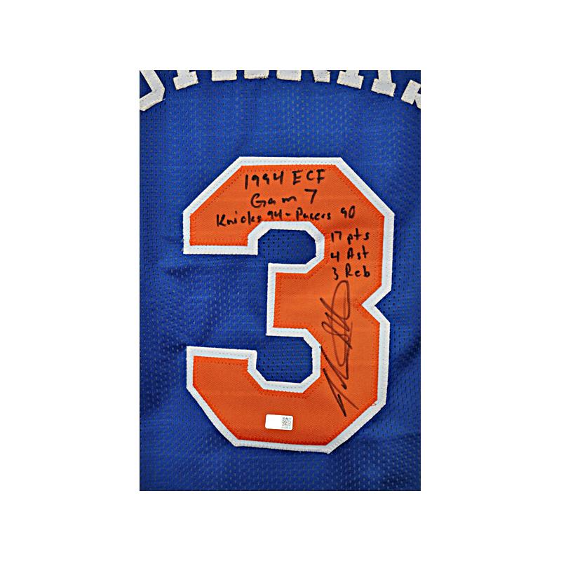 John Starks Autographed New York Knicks (Blue #9) Custom Jersey