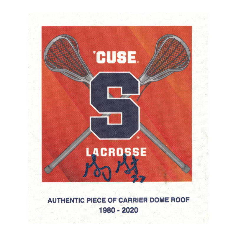 Gary Gait Syracuse University Autographed Authentic 11x14 Piece of Dome Roof with Lacrosse Logo (CX Auth)