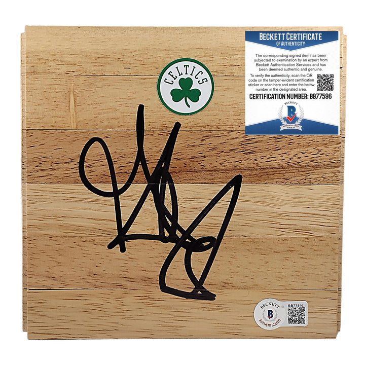 Glen Big Baby Davis Autographed Boston Celtics Logo Basketball Floorboard Proof Beckett BAS Signed