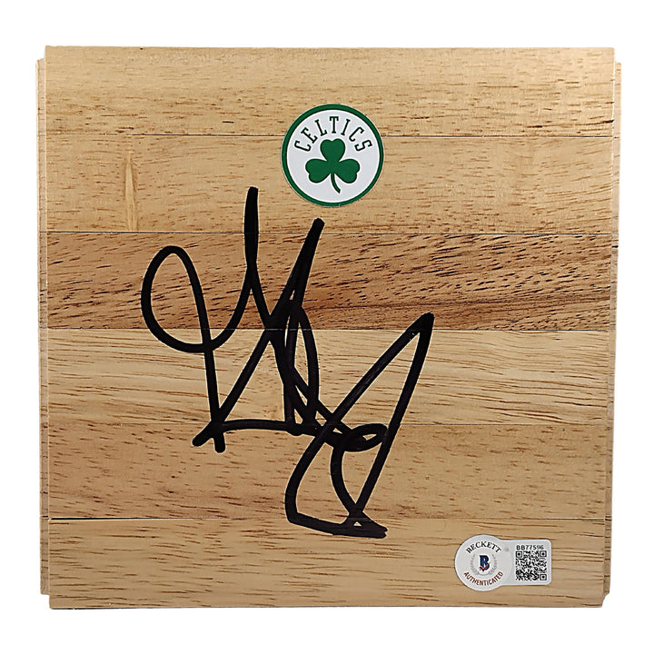 Glen Big Baby Davis Autographed Boston Celtics Logo Basketball Floorboard Proof Beckett BAS Signed
