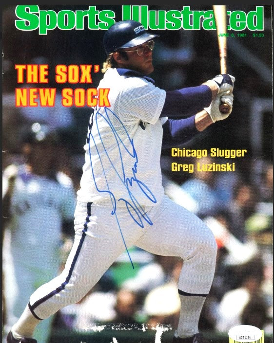 Greg Luzinski Chicago White Sox Signed 1981 Sports Illustrated Cover Page (JSA COA)