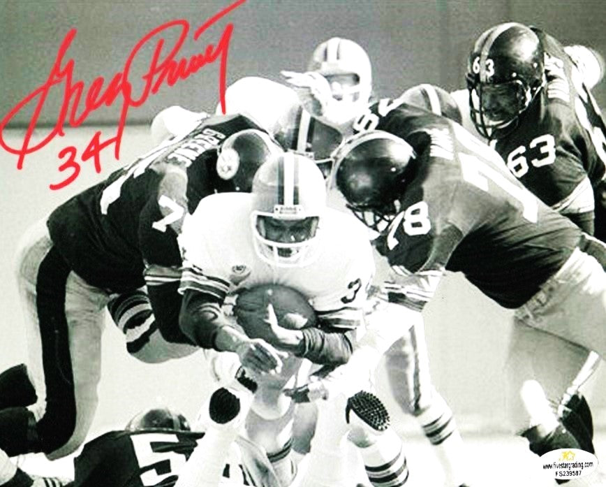 Greg Pruitt Cleveland Browns Signed Vintage 8x10 Photo (Five Star Grading COA)