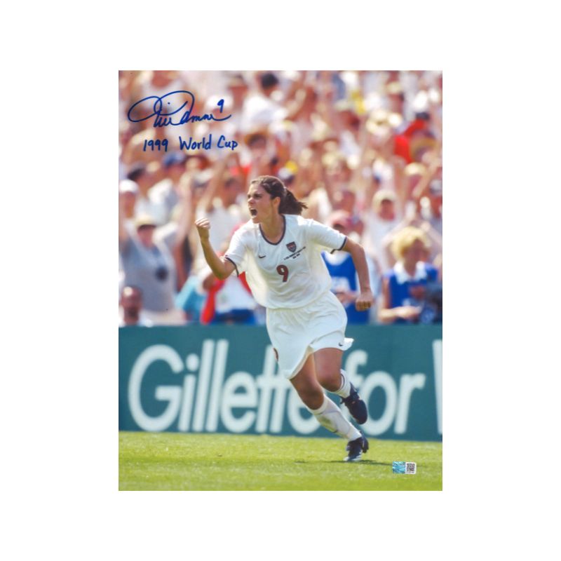 Mia Hamm USWNT Autographed Signed Inscribed 1999 World Cup 11x14 Pump Fist Photograph (CX Auth)