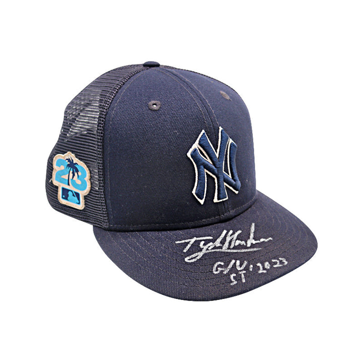 Tyler Hardman New York Yankees Grapefruit League Autographed Spring Training Used Hat w/ "G/U ST 2023" Inscrption (Hardman LOA / CX Auth)