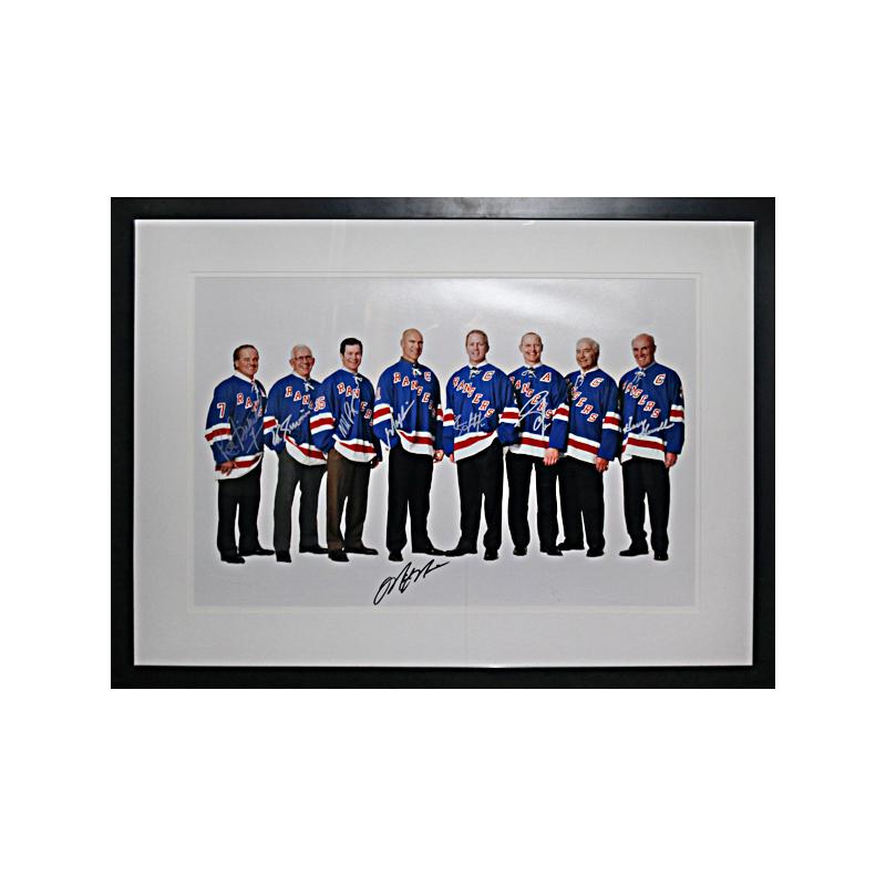 New York Rangers Legends Multi Signed 24x32 Framed Photo