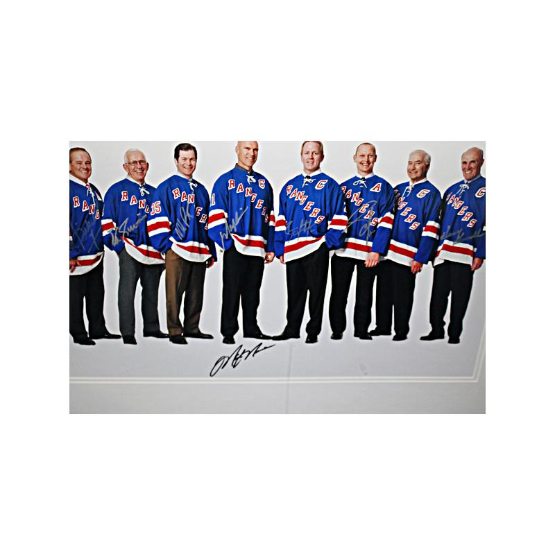 New York Rangers Legends Multi Signed 24x32 Framed Photo