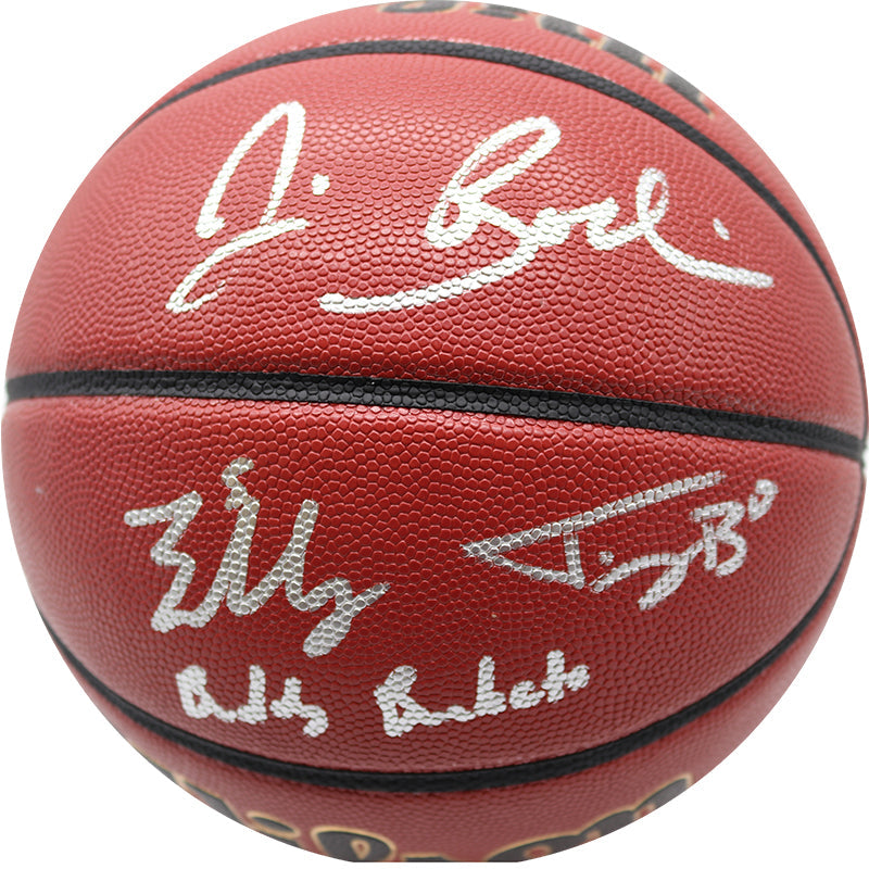 Jim Boeheim, Buddy Boeheim Inscr. "Buddy Buckets" & Jimmy Boeheim Triple Signed Wilson NCAA Replica Basketball (CX Auth)
