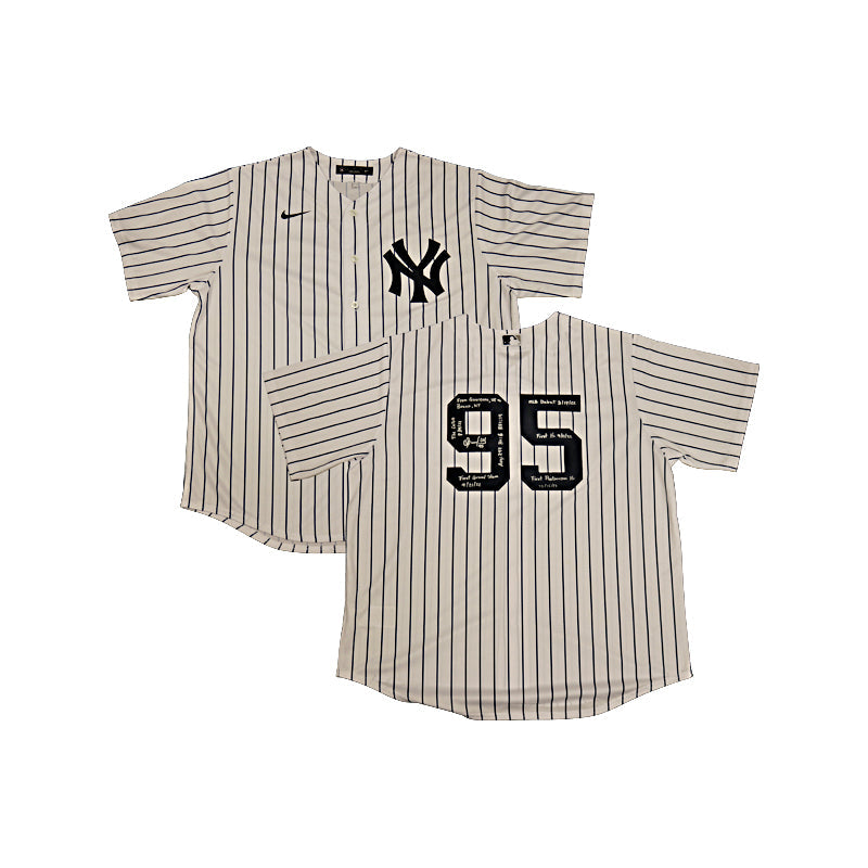 Oswaldo Cabrera New York Yankees Autographed 7 Inscription Stat Nike Home Jersey  (CX)
