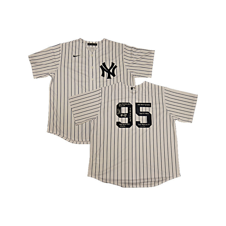 Oswaldo Cabrera New York Yankees Autographed 7 Inscription Stat Nike Home Jersey  (CX)